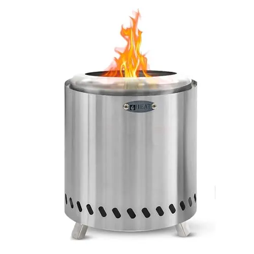 Heat Rokfri Rauchfreier Feuerkorb - Tisch Feuerstelle für Balkon und Terrasse - Genießen Sie rauchfreies Feuer mit dem Heat Rokfri Feuerkorb. Ideal für Balkon und Terrasse, bietet er angenehme Wärme und eine stimmungsvolle Atmosphäre – kompakt und robust aus Edelstahl.
