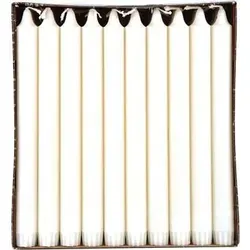 Kronkerzen Ø 2,2 cm, 24 cm weiss aus 100 % Stearin in weiß von PAPSTAR