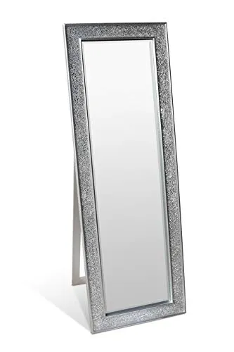 Glamour by Casa Chic Mosaik Glitzereffekt Wandspiegel - Dekorative Wandspiegel mit modernem LuxusdDesign, 130 x 45 cm, ideal für Ankleidezimmer oder Schlafzimmer und verleiht jedem Raum einen glamourösen Akzent.