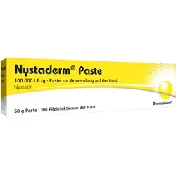 Nystaderm 50 G - Hautpflege bei Infektionen - Arzneimittel zur Behandlung von Hautinfektionen durch Hefepilze, z.B. Windeldermatitis. Schnelle Linderung und sichere Anwendung während Schwangerschaft und Stillzeit.