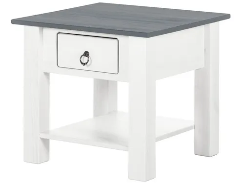 loft24 Couchtisch Inga, Beistelltisch, Nachttisch mit Schublade, Kiefer, Landhausstil