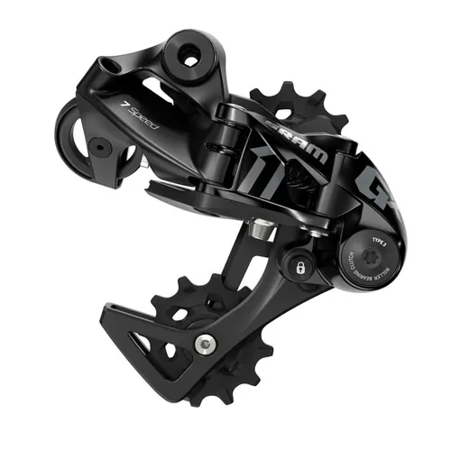 SRAM GX DH Type 3.0 7-fach Schaltwerk - Schwarz - Schaltwerke, präzise Schaltleistung und hohe Haltbarkeit für Downhill-Fahrer