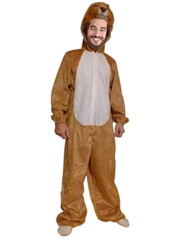 Ikumaal Löwen-Kostüm, An73 XL, für Erwachsen-e Männer Frau-en, Wild-Katze Löwe Katze-n Kostüm-e Fasching Karneval Fasnacht Faschingskostüm-e Karnevalskostüm-e