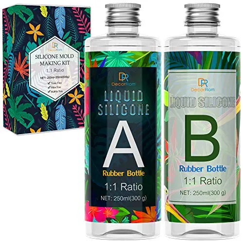 Flüssiges Silikon Kautschuk - 600g Lichtdurchlässiger Silikon Zur Formherstellung - Einfaches 1:1 Verhältnis Für DIY Harzformen, Guss, Handwerk Und Basteln