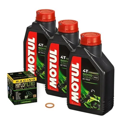 Yamaha MT-07 /Moto Cage, 14-15, RM04; Motul 10w40 Öl; HiFlo Racing Ölfilter Set