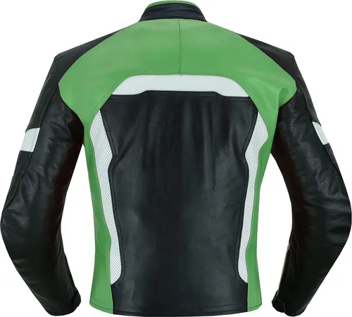 German Wear Herren Motorradjacke aus Leder mit Protektoren, Farbe: Grün, Größe: 3XL - Hochwertige Motorradjacke aus robustem Büffelleder mit integrierten CE-Protektoren für optimalen Schutz. Herausnehmbares Innenfutter für Jahreszeitenwechsel und praktische Taschen für Wertsachen machen sie zum idealen Begleiter auf jeder Fahrt.