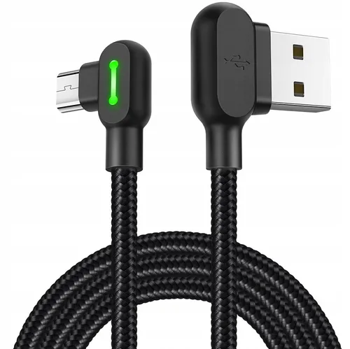 Mcdodo Telefonkabel, Schnellladung, 90° LED-Winkel, MICRO USB 3m schwarz