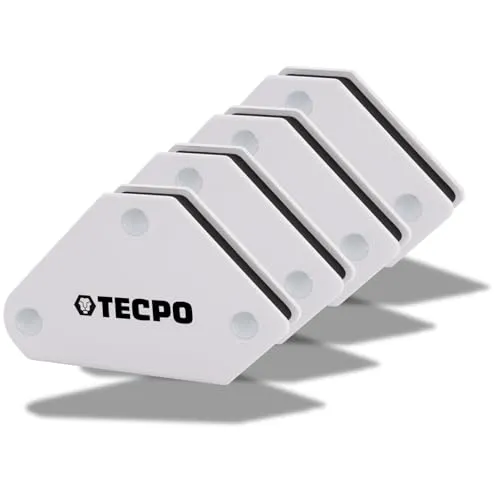 TECPO Schweißmagnet Set mit Klemme 4-teilig Schweißwinkel 4 KG Tragkraft 45° 90° 135° Grad Schweißwinkelmagnet starke Haftkraft Magnetwinkel Winkelmagnet Schweißzubehör