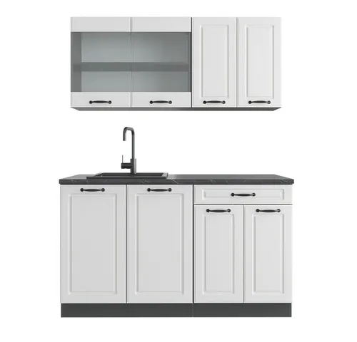 Vicco Küchenzeile R-Line Single Landhaus Anthrazit von Vicco