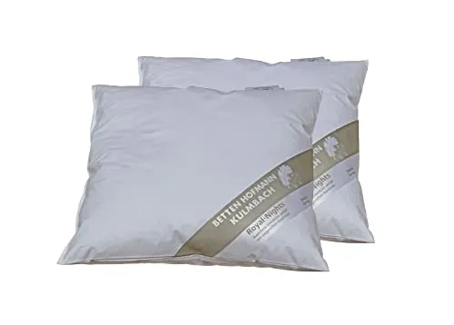 Betten Hofmann 2er Set Pusta Kopfkissen 35x35 cm - Kuschelige Kopfkissen im praktischen 2er Set. Mit 30% Daunenanteil und waschbar bis 60°C. Ideal für gemütliche Nächte und höchsten Schlafkomfort.