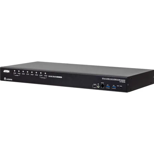 ATEN CS18208 - 8-Port KVM Switch mit 4K HDMI - KVM-Umschalter für bis zu 8 HDMI-Computer, unterstützt 4K DCI für brillante Bildqualität und bietet einfache Portauswahl mit Hotkeys und OSD für effizientes Multitasking.