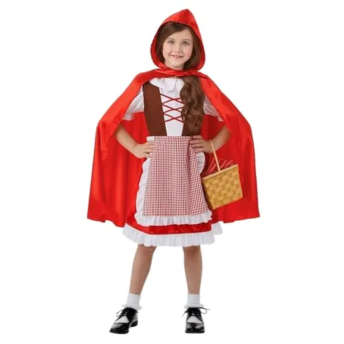 Fun Shack Kostüm Rotkäppchen für Mädchen, Perfekt für Fasching und Karneval, Kinderkostüm Rotkäppchen, L