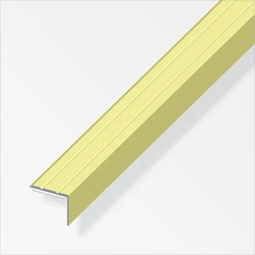 alfer Winkel-Abschluss-Profil 1 m, 25 x 8 mm Aluminium eloxiert messing