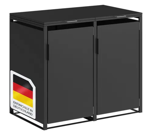 STEELSØN Thoria Mülltonnenbox 2er bis 240L – Graphitschwarz von STEELSØN