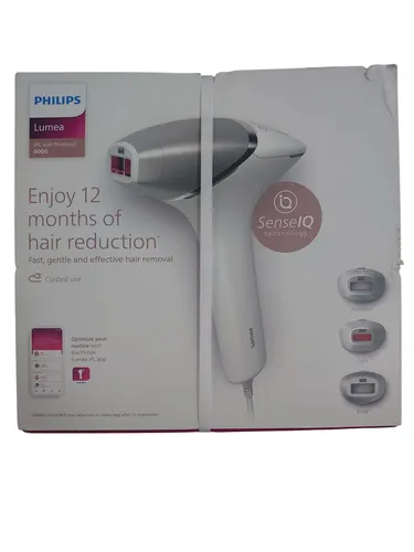 Philips Lumea 8000 Series IPL-Haarentfernungsgerät - IPL-Gerät für effektive Haarentfernung mit SenseIQ Technologie, 86% Haarreduzierung nach 18 Monaten, ideal für Körper, Gesicht und Präzisionsbereiche.