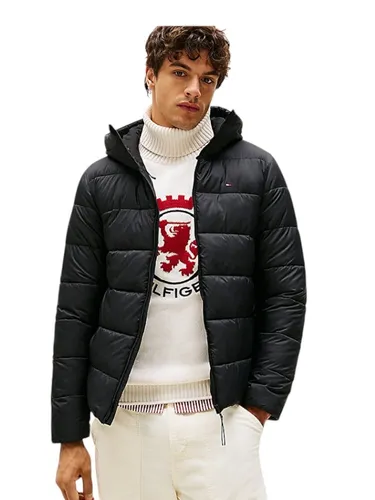 Tommy Hilfiger Winter-Steppjacke Mid Weight Hooded (warm, mit Kapuze) schwarz Herren, Größe: S