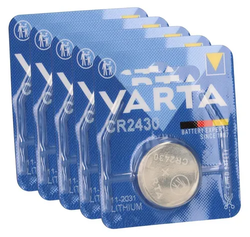 5x VARTA CR2430 Lithium-Knopfzelle 3V 290mAh (5x 1er Blister)