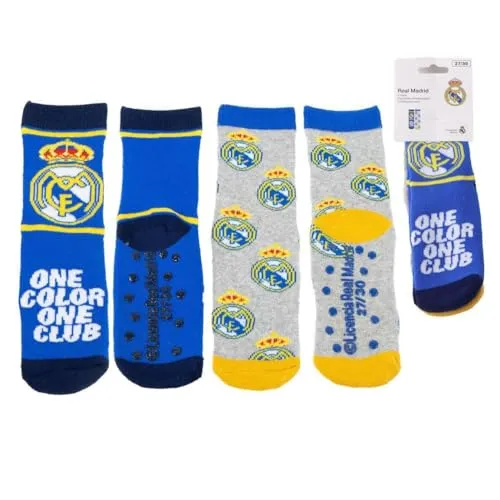 CERDÁ LIFE'S LITTLE MOMENTS Rutschfeste Real Madrid Kindersocken, Offizielles Design mit Wappen, 2 Stück, Bunt, Größe 35-38