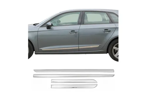 OMAC Zierleisten-Aufkleber für Hyundai i30 2012-2017 – Chrom 4tlg. - Verleihen Sie Ihrem Hyundai i30 mit diesen robusten, rostbeständigen Zierleisten-Aufklebern einen edlen Look. Einfache Installation und Pflege für eine individuelle Fahrzeuggestaltung.