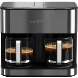 ProfiCook® Doppel Kaffeemaschine PC-KAD 1308 | 3,6L | 32 Tassen - Ideal für große Anlässe: Brüht bis zu 32 Tassen Kaffee gleichzeitig mit zwei separaten Brühsystemen. Perfekt für Partys oder das Büro. Praktische Funktionen wie Nachtropfsicherung und Warmhalteplatte sorgen für Komfort.