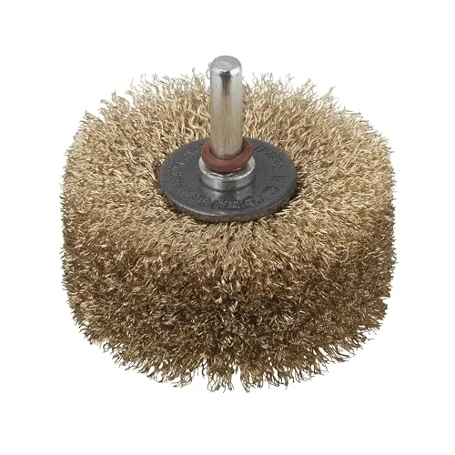 wolfcraft Holz-Struktur-Bürste I 2265000 I Zum Strukturieren von Holzflächen I Ø 80 x 35 mm Rundschaft 8 mm