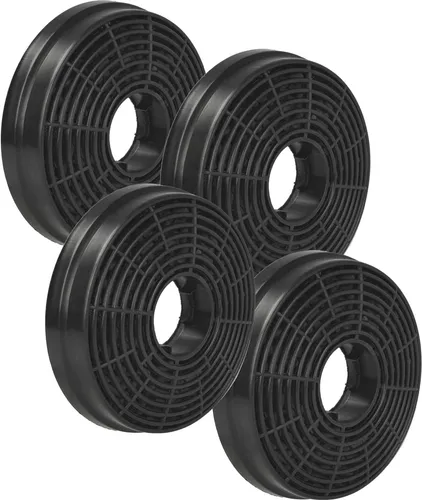 vhbw 4x Aktivkohlefilter kompatibel mit PKM 6091H, 8888H, 9038B, 8888U, 9004T, 6004T, 6090-2H, 6090BZ, 6091U, 6002-2H Dunstabzugshaube - 10,5 cm