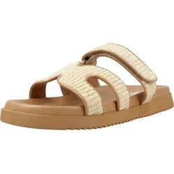 STEVE MADDEN Missile Pantolette Beige/Braun 41 EU - Bequeme Pantolette für stilvolle Auftritte, mit Klettverschluss und strapazierfähigem Obermaterial aus Textil und Synthetik, ideal für den Alltag.