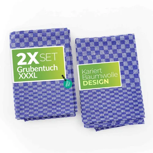 Sterzbachs Baumwoll Küchentuch 2er Set 220 gsm 50x100 cm Pro Max Blau