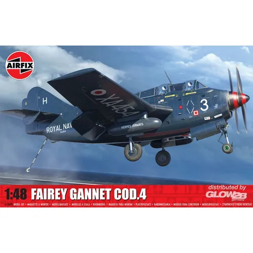 Airfix A11009 Fairey Gannet COD.4 1:48 Modellbausatz - Flugzeug Modellbausatz im Maßstab 1:48, ideal für Modellbau-Enthusiasten und bietet detailgetreue Nachbildung.