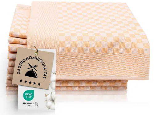 ZOLLNER Geschirrtuch Spar-Set, 10-tlg in orange von Zollner