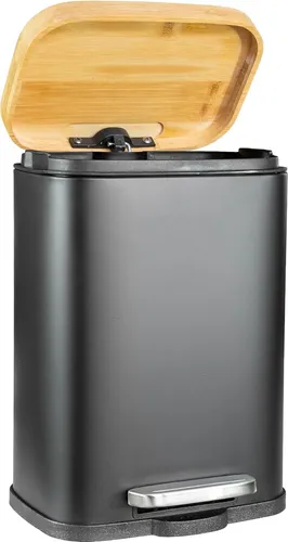 Solly's Kosmetikeimer 5 L mit Bambusdeckel in schwarz von Solly's