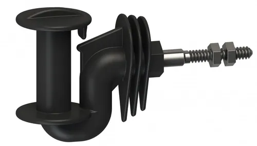 Cavallo Band-Eckisolator metrisch für Weidezaunband bis 40mm - Robuster Eckisolator für Weidezaunband bis 40mm, ideal für eine sichere und effiziente Zaunführung. Farbe: Schwarz, für eine einfache Installation im Gartenbereich.