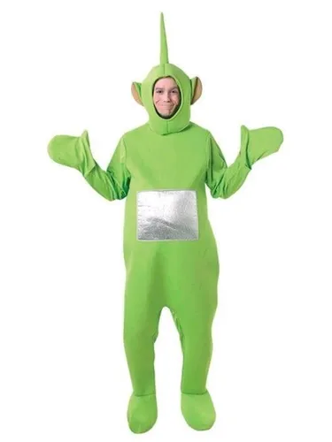 Teletubbies Kostüm - Dipsy - Einzigartiger Teletubby Bodysuit mit Innentasche für den perfekten Tummy-Tuck und passendem Kopfteil. Ideal für Karneval und Kostümpartys.