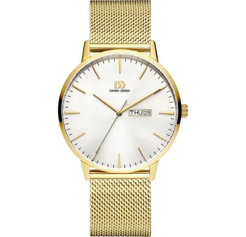 Danish Design Quarzuhr DANISH DESIGN Herren Armbanduhr AKILIA DAY IQ05Q1267 goldfarbend D41mm
