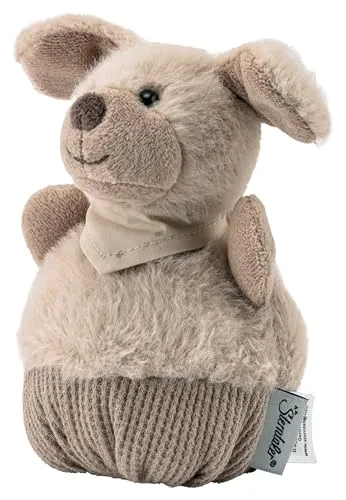 Knuddelsäckchen Hund Lucky - Weiches Plüsch-Spielzeug mit Rasselball, ideal zum Kuscheln und Spielen für Ihren Hund