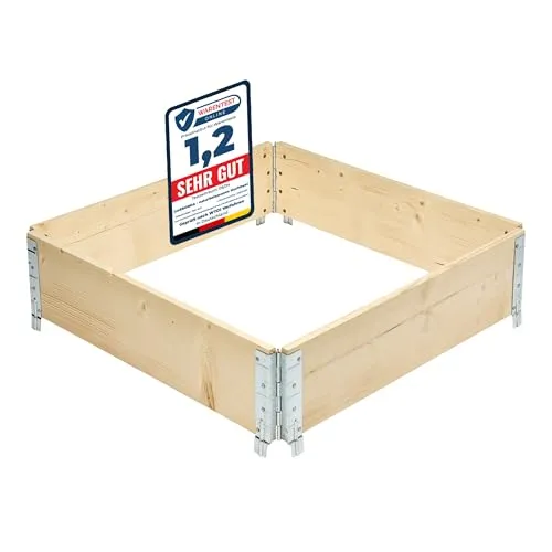 Garronda Hochbeet aus naturbelassenem Holz 80x80x20 cm - Hochbeete-Kit aus wetterbeständigem, skandinavischem Nadelholz, stapelbar und faltbar für effiziente Lagerung. Ideal für Gemüse, Blumen und Kräuter – perfekter Schutz für Ihre Pflanzen!