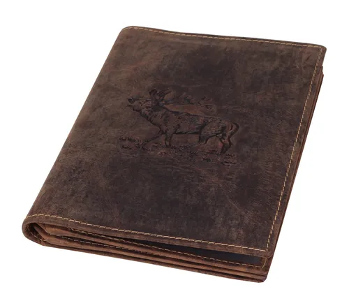 Greenburry Vintage Leder Ausweisetui Braun 16 5x12x1cm