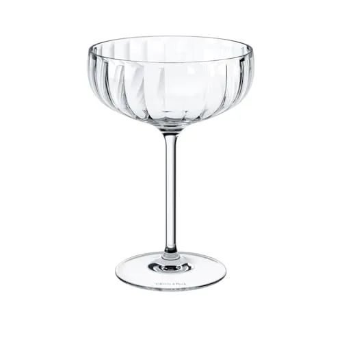 Villeroy & Boch Champagner-Set Rose Garden, 4-teilig - Elegantes 4-teiliges Champagner-Set aus klarem Glas, ideal für besondere Anlässe und stilvolles Feiern.