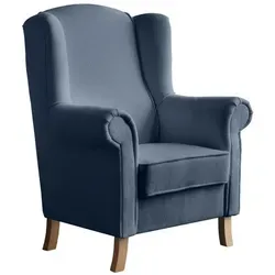 Produktbild Beautysofa Ohrensessel Dunkelblau, 1-Sitzer, Stilvolles Design für Ihr Wohnzimmer