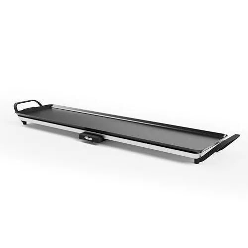 Tischgrill slim XL - 90 x 23 cm Kochfläche - Elektrischer Tischgrill mit großer Kochfläche, einstellbarem Thermostat und Antihaftbeschichtung für fettfreies Grillen und einfache Reinigung.