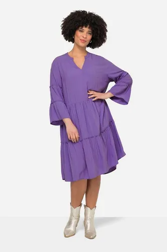 Angel of Style Plus Size Tunika-Kleid - Freizeitkleid für Damen in A-Linie mit Tunika-Ausschnitt und 3/4-Ärmeln, perfekt für einen lässigen Look in großen Größen.