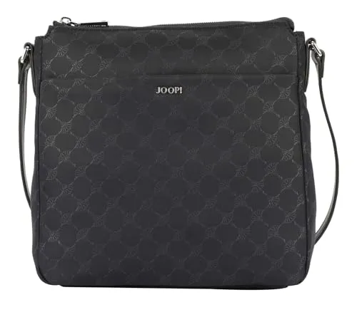 JOOP! Nylon Cornflower Jasmina Shoulderbag M Nightblue - Damen-Schultertaschen mit elegantem Logo-Muster und praktischer Form, ideal für den täglichen Gebrauch und stilvolle Aufbewahrung.