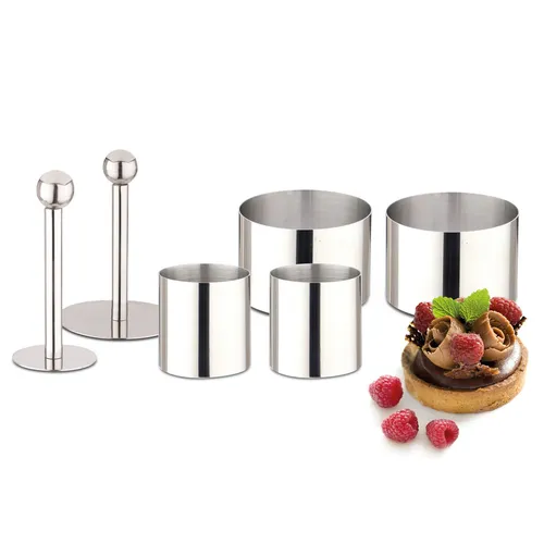 Produktbild Weis Dessertringe aus Edelstahl, Silber