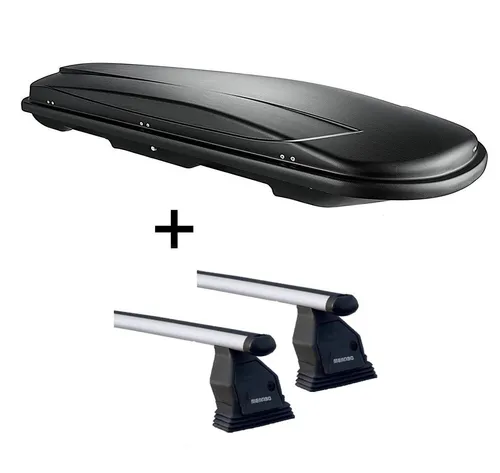 Dachbox VDPJUXT400 400L mit Menabo Tema Träger für BMW 1er E87