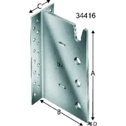 SIMPSON Balkenträger BT4, Stahl feuerverzinkt - 160 mm - Sonstige Elektroinstallationsartikel, ideal für verdeckte Holzanschlüsse bis 45° Neigung, mit europäischer technischer Bewertung für höchste Sicherheit.