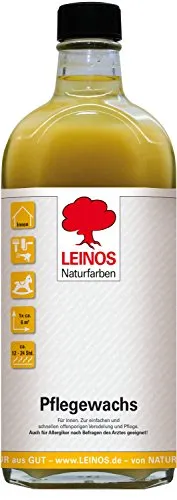 Leinos-Pflegewachs 340 | 0,25 Liter | Leicht verarbeitbares Wachsfinish | Für gewachste Flächen & wenig beanspruchte geölte Oberflächen | Auffrischung & Veredelung für Möbel, Holz & Naturmaterialien