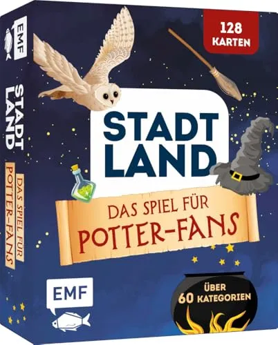 Kartenspiel: Stadt, Land, ... für Harry Potter-Fans - Gesellschaftsspiel mit 128 zauberhaften Karten und über 60 Kategorien, ideal für kreative Spielabende und als Geschenk für jeden Harry Potter-Fan.