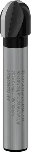 Bosch Accessories 2608628632 Hohlkehlfräser Arbeits-Länge 9.20mm Schaftdurchmesser 6.35mm 1 Stück