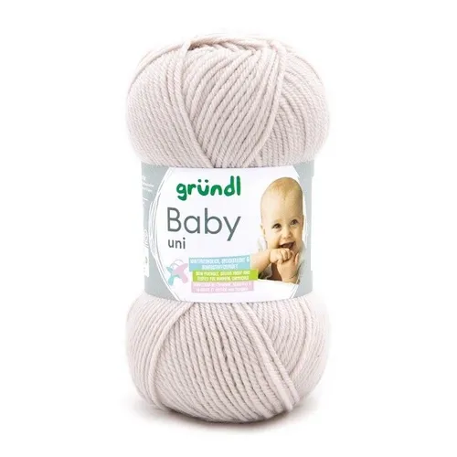 GRÜNDL WOLLE BABY UNI 50 GRAMM ECRU 100G/4,58 EURO NEU OVP