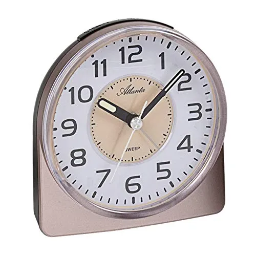 Atlanta Wecker, Plastik, Kupfer, 10 cm